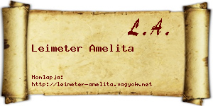 Leimeter Amelita névjegykártya